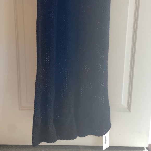 NEW Calypso St Baths by Christiane Celle Black 100% Merino Wool Crochet Sheer Sm - Picture 4 of 12